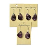 Natural Amethyst Teardrop Dangle Earrings EJEW-I315-02P-01-3