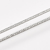 Brass Round Snake Chain Necklace Making MAK-T006-11A-P-3