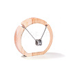 Round Wood Covered with PU Leather One Necklace Display Stands PAAG-PW0008-005A-01-1