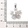 Rack Plating Brass Micro Pave Cubic Zirconia Pendants KK-M082-04A-P-3