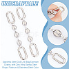 Unicraftale 2Pcs 304 Stainless Steel Oval Link Bag Extender Chains AJEW-UN0001-74-5