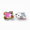 Electroplated Glass Charms EGLA-N006-013-5