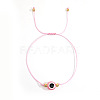Bohemian Style Resin Evil Eye Bead Braided Bracelets BR6167-4-1