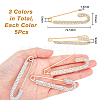 DICOSMETIC 15Pcs 3 Colors Crystal Rhinestone Safety Pin Brooches FIND-DC0003-15-2