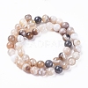 Natural Striped Agate/Banded Agate Beads Strands G-G582-8mm-57-2