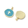 Brass Enamel Pendants KK-G417-01LG-09-2