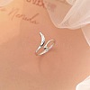 Heart & Wing Rhodium Plated 925 Sterling Silver Cuff Rings FS-WGFEBDA-01-2