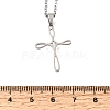 304 Stainless Steel Religion Cross Pendant Necklaces SA-CBAB727-02P-5
