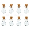 8Pcs Mini High Borosilicate Glass Bottle Bead Containers BOTT-FS0001-01-1