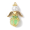 Luminous Handmade Glass Seed Beaded Angel Pendants PALLOY-MZ00963-03-1