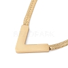 Ion Plating(IP) Synthetic Shell Initial Letter V Pendant Necklace NJEW-G074-58G-03-2