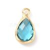 Faceted Glass Pendants KK-WH0054-15C-G-1