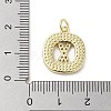 Rack Plating Brass Micro Pave Clear Cubic Zirconia Pendants KK-E102-33G-X-3