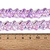 Baking Paint Electroplate Transparent Glass Beads Strands EGLA-Q136-03A-07-4
