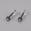 Rhinestone Stud Earrings EJEW-F211-42-2
