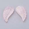 Natural Rose Quartz Pendants G-E435-B-17-2
