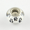Large Hole Dog Paw Prints Pattern Resin European Beads OPDL-Q129-229A-1