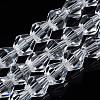 Transparent Faceted Glass Beads Strands GLAA-TAC0010-01A-01-1