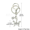 Alloy Rhineston and ABS Plastic Pearl Keychain KEYC-YW00028-01-3