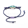 Printed Cowrie Shell Beads Braided Beads Bracelets BJEW-JB05058-04-2