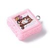 Opaque Resin Pendants RESI-Z033-02P-C-2