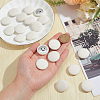 20Pcs Cloth with Aluminum Base Buttons BUTT-NB0001-77B-3