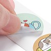8 Patterns Paper Cartoon Sticker Rolls STIC-E001-16-4