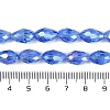 Transparent Electroplate Glass Beads Strands EGLA-N013-T6mm-B10-4