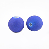 Rubberized Style Acrylic Beads MACR-T023-31B-2