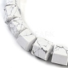 Natural Howlite Hexagon Prism Graduated Beaded Necklaces for Women Men NJEW-K388-03D-2