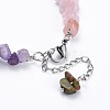 Chakra Jewelry Natural & Synthetic Gemstone Chip Anklets AJEW-AN00269-3