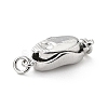 Rhodium Plated 925 Sterling Silver Bayonet Clasps STER-Z001-105B-S-4