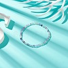 Natural Gemstone Cube Beaded Stretch Bracelet for Women BJEW-JB08976-3