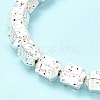 Electroplated Natural Lava Rock Beads Strands G-G984-09S-4