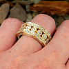 Brass Micro Pave Clear Cubic Zirconia Finger Rings for Men FS-WG63B19-02-3