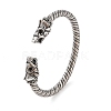 Viking 304 Stainless Steel Open Cuff Bangles for Men BJEW-U001-07B-G-1