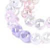 Electroplate Imitation Jade & Opaque & Transparent Glass Beads Strands EGLA-Q135-8MM-A04-4