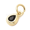 Brass Cubic Zirconia Charms KK-G554-02E-05-2