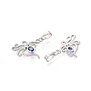Brass Micro Pave Cubic Zirconia Pendants KK-Q073-09P-2