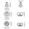 Unicraftale 304 Stainless Steel Ear Nuts STAS-UN0011-95P-4