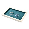 Rectangle Microfiber Cloth Jewelry Storage Tray ODIS-E018-01-1