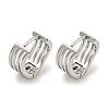 Thick Brass Hoop Earrings EJEW-L211-011I-P-1