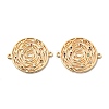 Brass Micro Pave Colorful Cubic Zirconia Hollow Connector Charms KK-K351-58D-G-1