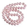 Electroplate Transparent Glass Beads Strands EGLA-N002-34A-C02-2