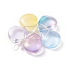 Wire Wrapped Glass Pendants PALLOY-JF01318-01-5