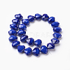 Opaque Solid Color Glass Beads Strands X-GLAA-E405-01B-J-2