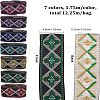 FINGERINSPIRE 12.25M 7 Colors Ethnic Style Polyester Ribbons OCOR-FG0001-23-2