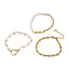 Beaded Bracelets & Link Bracelets & Chain Bracelets Sets BJEW-JB05509-1