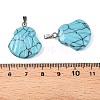 Synthetic Turquoise Pendants G-T138-208F-3