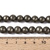 Natural Pyrite Beads Strands G-S249-01-8mm-4